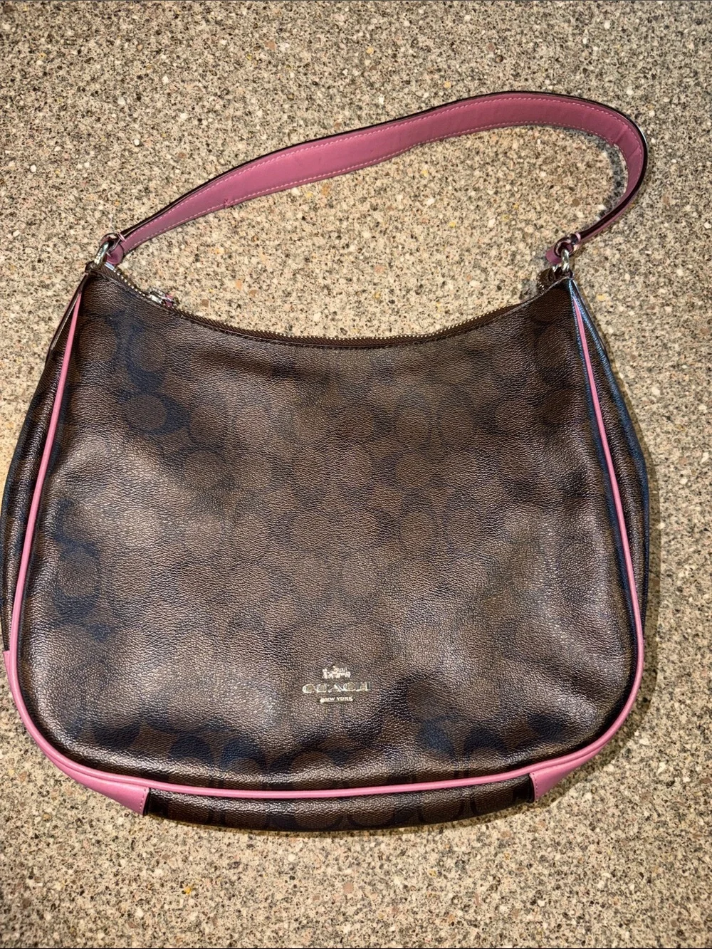 Coach Brown Signature Hobo Bag